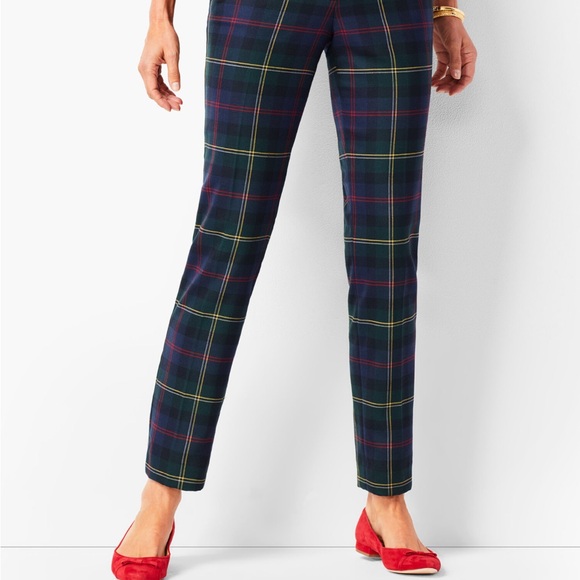 NWT Talbots Plaid Hampshire Ankle Pants, Size 12 Petite - Picture 2 of 14
